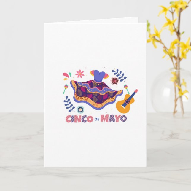 Cinco de Mayo! Lycka till-kort Kort (Gul blomma)