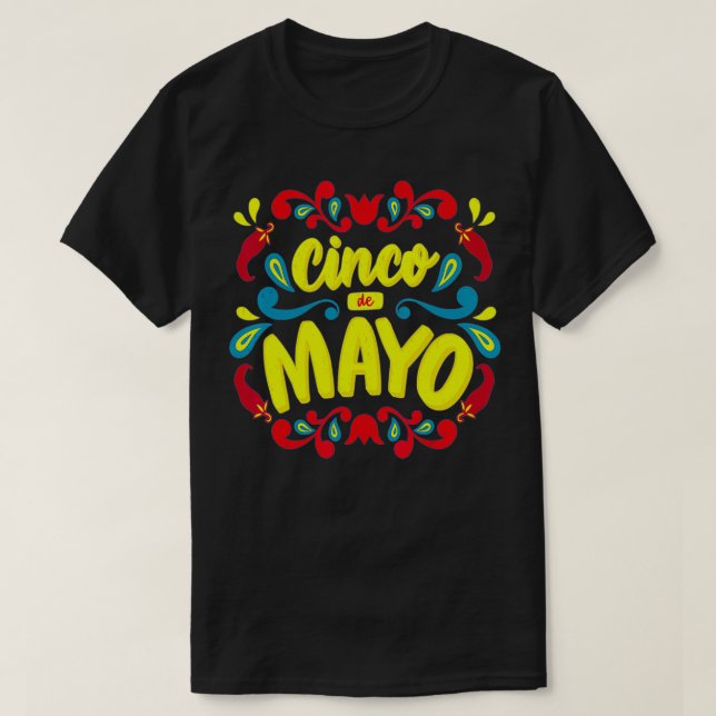 Cinco de Mayo manar, kvinnor och barn T Shirt (Design framsida)