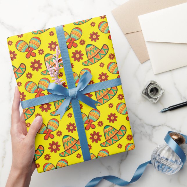 Cinco de Mayo Maracas' Sombreros Presentpapper (Gifting)