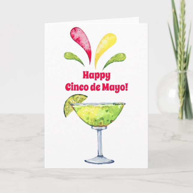 Cinco de Mayo Margarita Card Kort (Framsida)