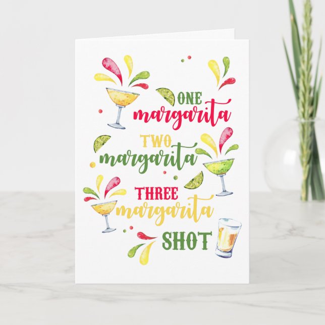 Cinco de Mayo Margarita Card Kort (Framsida)