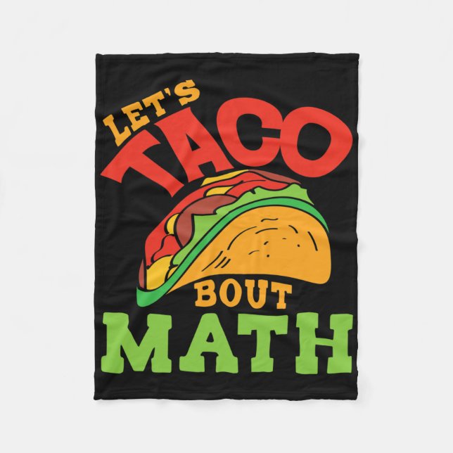 Cinco De Mayo Math Club Tröja Let's Taco About Mat Fleecefilt (Framsidan)