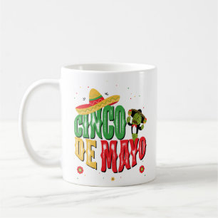 Cinco De Mayo Med Hattkaktus Rolig Cinco De Mayo Kaffemugg