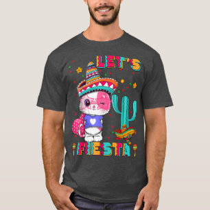 Cinco De Mayo Meow låter Fiesta Meican Cactus Cute T Shirt