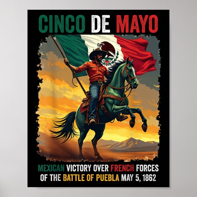 Cinco de Mayo Mexican Battle of Puebla 5, 1862 Poster (Framsidan)