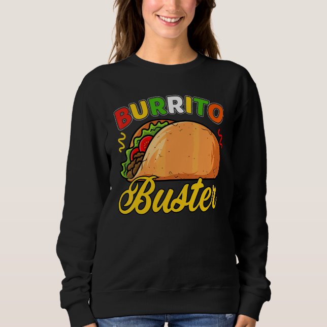 Cinco De Mayo Mexican Burrito Buster T Shirt (Framsida)