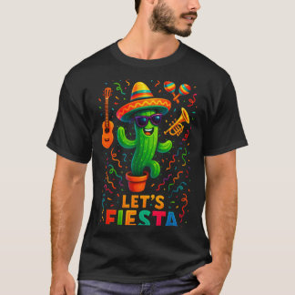 Cinco de mayo mexican cactus party funny letsCinco T Shirt