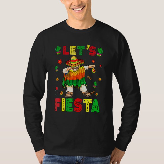 Cinco De Mayo Mexican Dabbing Mexican Poncho Låt o T Shirt (Framsida)