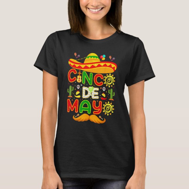 Cinco De Mayo Mexican Fiesta celebrate 5 De Mayo M T Shirt (Framsida)