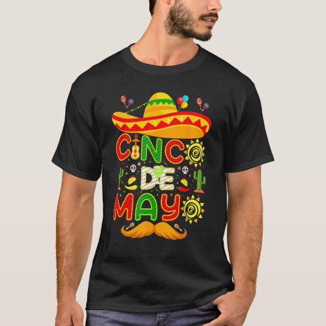 Cinco De Mayo Mexican Fiesta celebrate 5 De Mayo M T Shirt (Framsida)