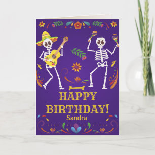 Cinco de Mayo Mexican Fiesta Dead skalle Anpassnin Tack Kort