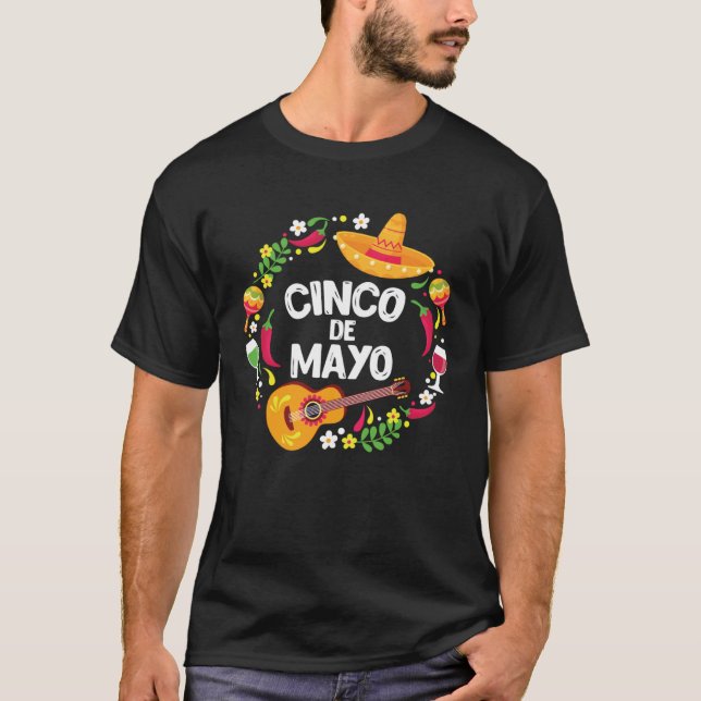 Cinco De Mayo Mexican Fiesta Party  Cinco De Mayo  T Shirt (Framsida)
