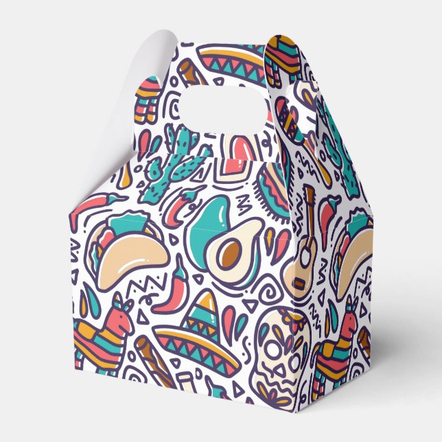 Cinco De Mayo Mexican Fiesta Seamless Mönster Presentaskar (Framsidan Sidan)