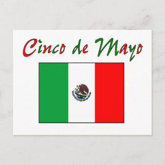 Cinco de Mayo Mexican Flagga Shirt & Gifts Vykort