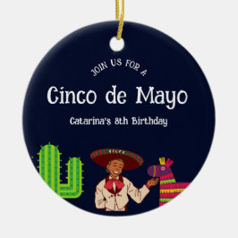 Cinco de Mayo Mexican Födelsedagsfest Julgransprydnad Keramik