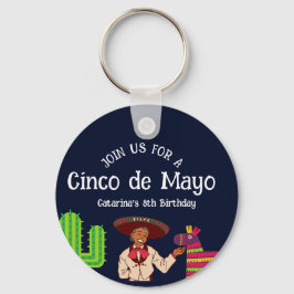 Cinco de Mayo Mexican Födelsedagsfest Nyckelring
