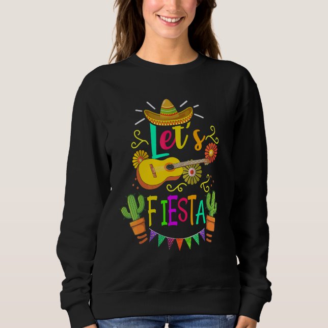 Cinco De Mayo Mexican Guitar Cactus T Shirt (Framsida)