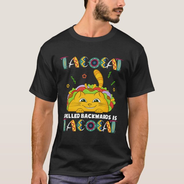 Cinco De Mayo Mexican Tacocat Cat  For Kids T Shirt (Framsida)