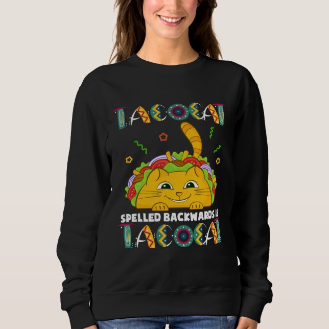 Cinco De Mayo Mexican Tacocat Cat  For Kids T Shirt (Framsida)