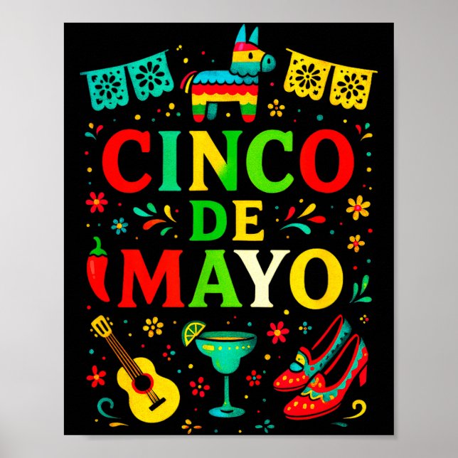 Cinco de mayo - mexikansk fest firande  poster (Framsidan)