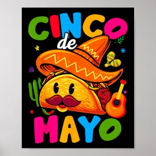Cinco De Mayo Mexikansk Fest Låter Fiesta Squad 5 Poster