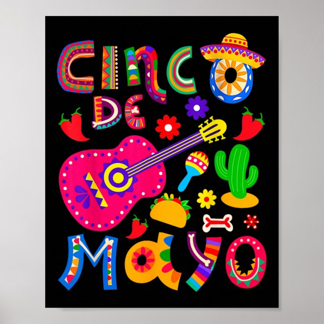 Cinco De Mayo Mexikansk Fiesta 5 De Mayo Mexiko Me Poster (Framsidan)