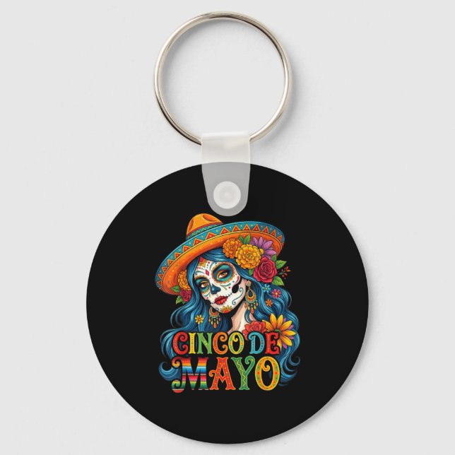 Cinco De Mayo mexikansk fiesta 5 De Mayo  Nyckelring (Framsida)