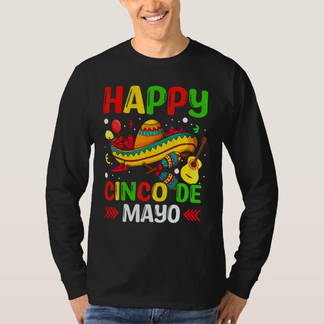 Cinco De Mayo Mexikansk Fiesta 5 De Mayo T Shirt (Framsida)