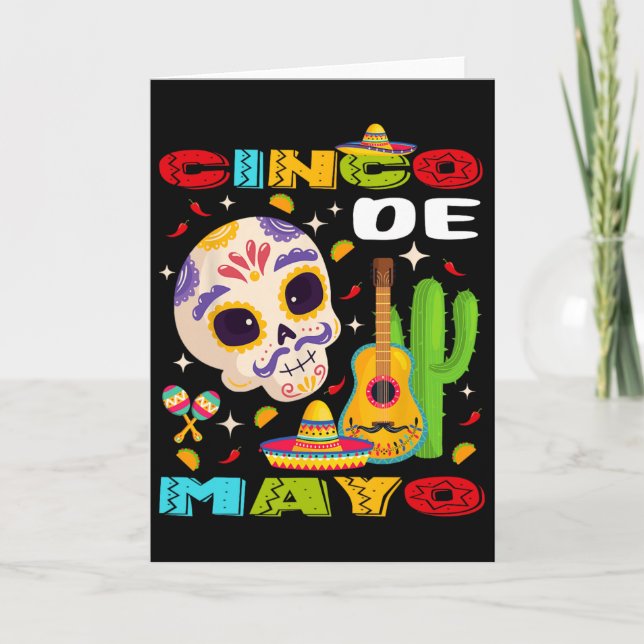 Cinco De Mayo Mexikansk Fiesta-trupp 5 De Mayo För Kort (Framsida)