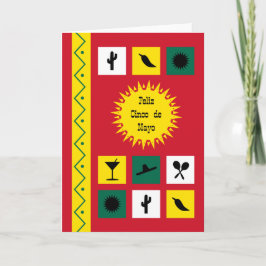 Cinco de Mayo mexikansk-inspirerad röd Kort