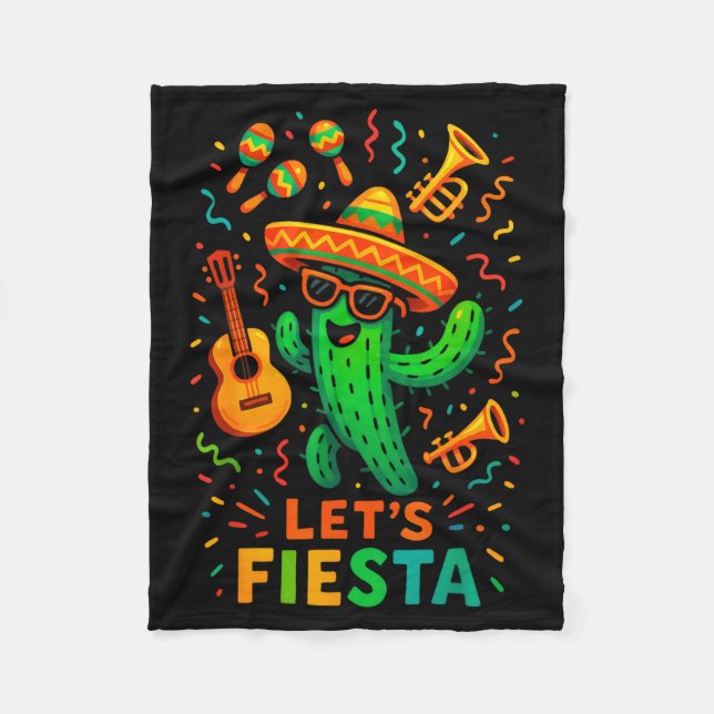 Cinco de mayo mexikansk kaktus fest rolig letsCinc Fleecefilt (Framsidan)