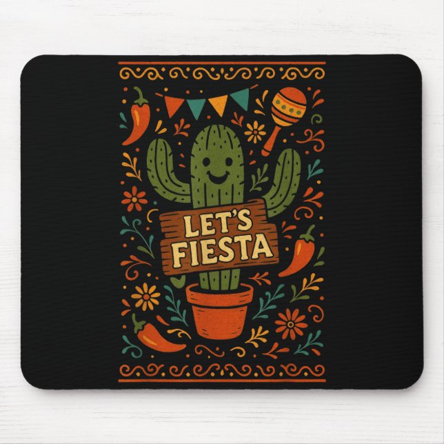 Cinco de mayo mexikansk kaktus fest rolig letsCinc Musmatta (Framsidan)