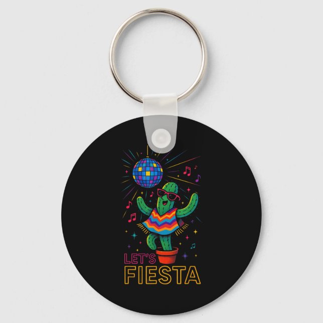 Cinco de mayo mexikansk kaktus fest rolig letsCinc Nyckelring (Framsida)
