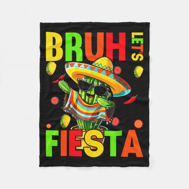 Cinco de mayo mexikansk kaktus rolig lät fiestaCin Fleecefilt (Framsidan)