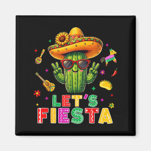 Cinco de mayo mexikansk kaktus rolig lets fiestaCi Magnet