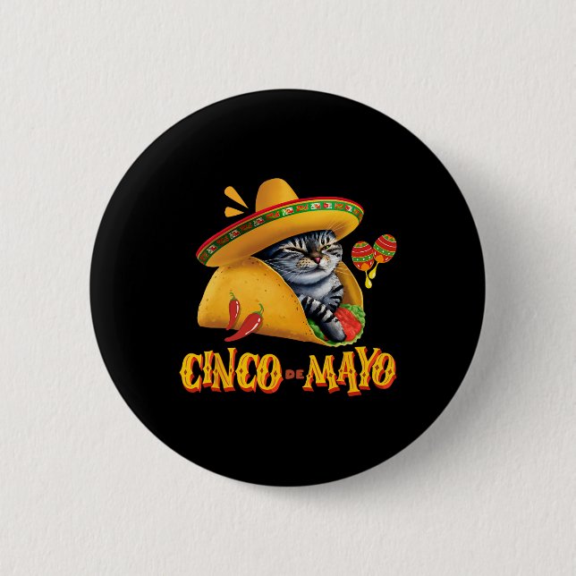 Cinco De Mayo - Mexikanska Fiesta 5 De Mayo Funny  Knapp (Framsida)