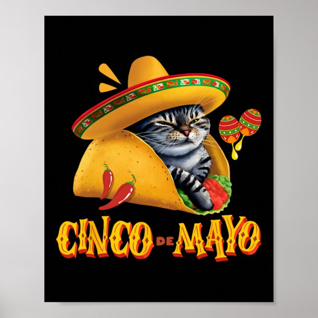 Cinco De Mayo - Mexikanska Fiesta 5 De Mayo Funny  Poster (Framsidan)