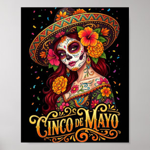 Cinco De Mayo Mexikanska Kvinnor Fiesta 5 De Mayo Poster