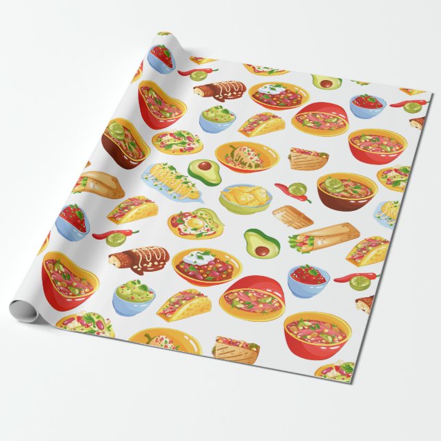 cinco de mayo mexiko burrito taco tamale presentpapper (Utrullad)