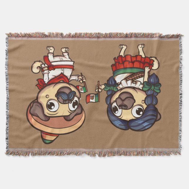 Cinco De Mayo Mopsar Kast Filt (Framsidan)