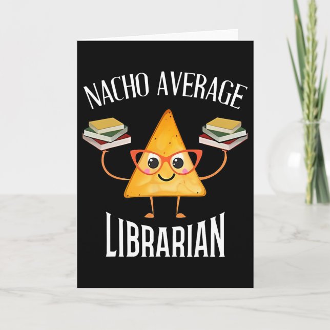 Cinco De Mayo Nacho Genomsnittlig Bibliotekarie Bi Kort (Framsida)