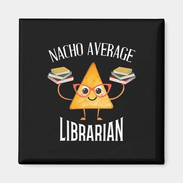Cinco De Mayo Nacho Genomsnittlig Bibliotekarie Bi Magnet (Framsidan)