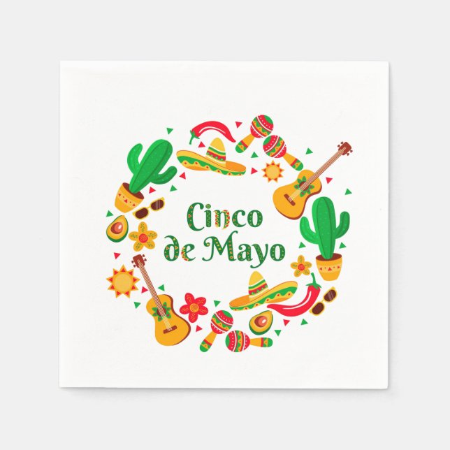 Cinco De Mayo Napkins Pappersservett (Framsidan)