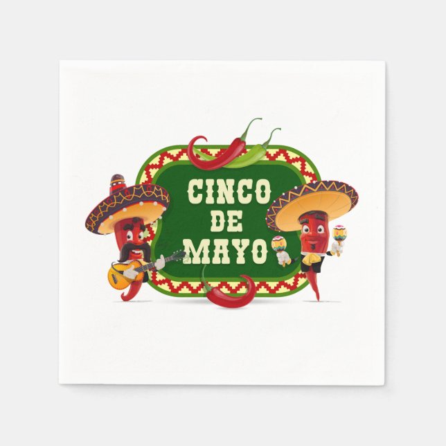 Cinco De Mayo Napkins Pappersservett (Framsidan)
