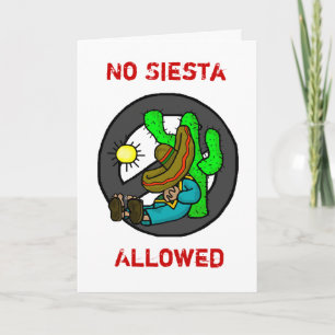 Cinco de Mayo "No Siesta Allowed"-hälsningskort Kort