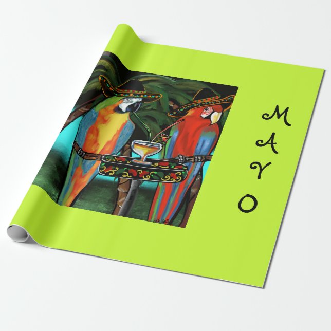 CINCO DE MAYO PAPAGAJER   PRESENTPAPPER (Utrullad)