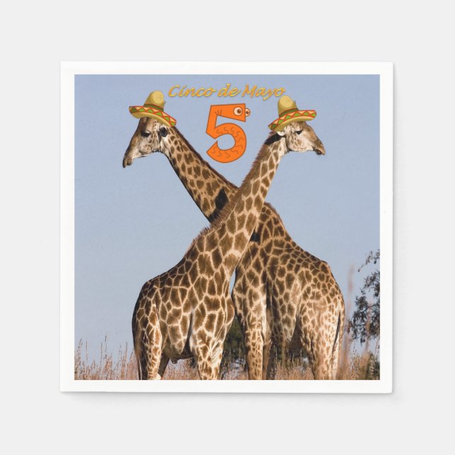 Cinco de Mayo Papper Napkins Giraffe Pappersservett (Framsidan)