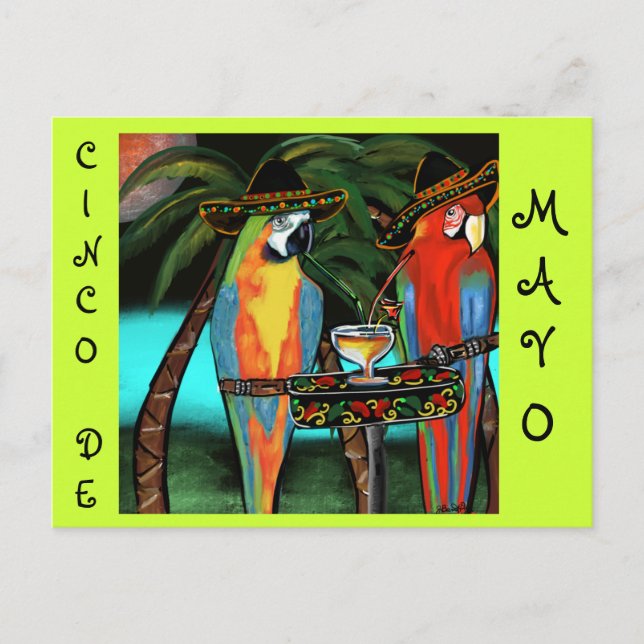 CINCO DE MAYO PARROTS VYKORT (Framsida)