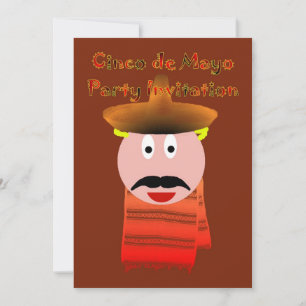 Cinco de Mayo Party bjudan med sombrero Inbjudningar