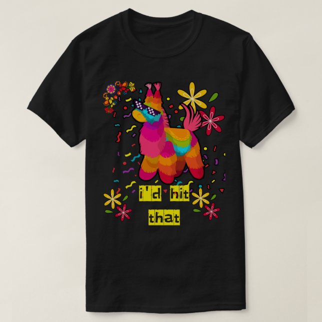Cinco de Mayo Party.. Jag Slå Pinatas T Shirt (Design framsida)